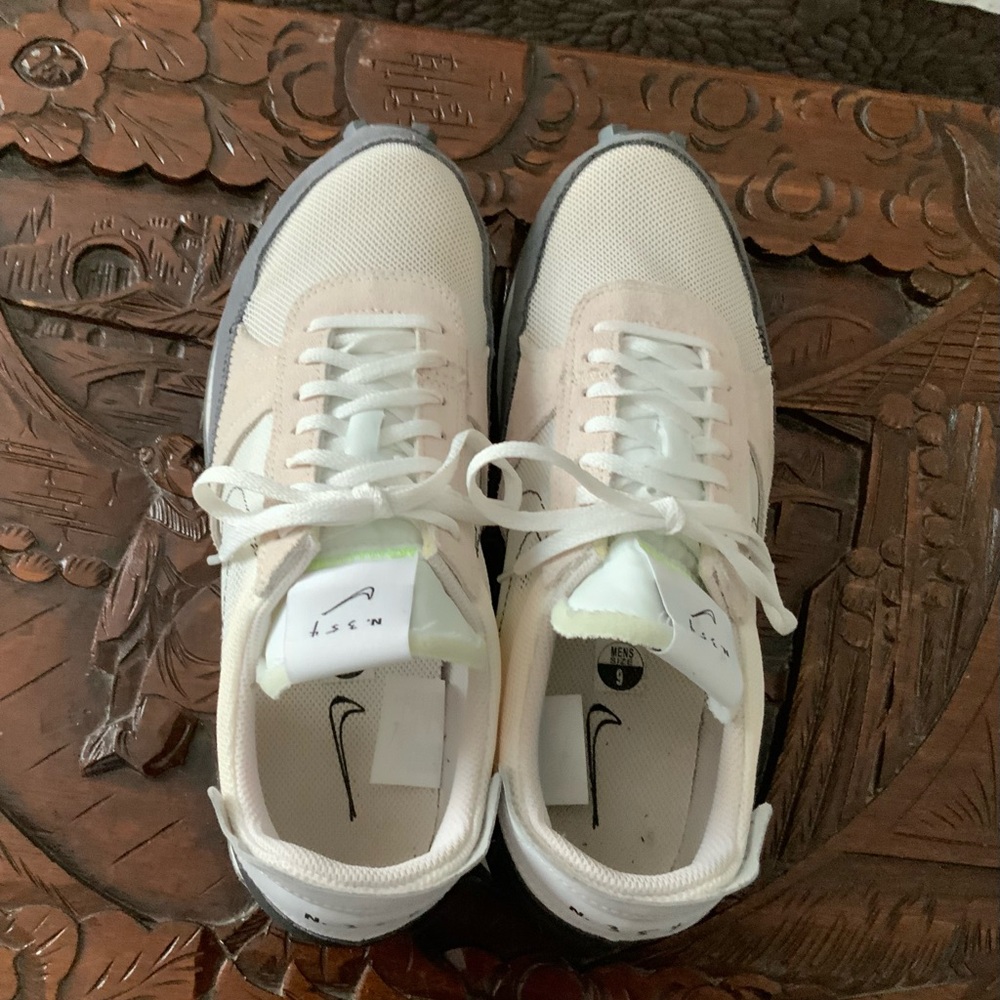 Nike Cream and White Athletic Shoes